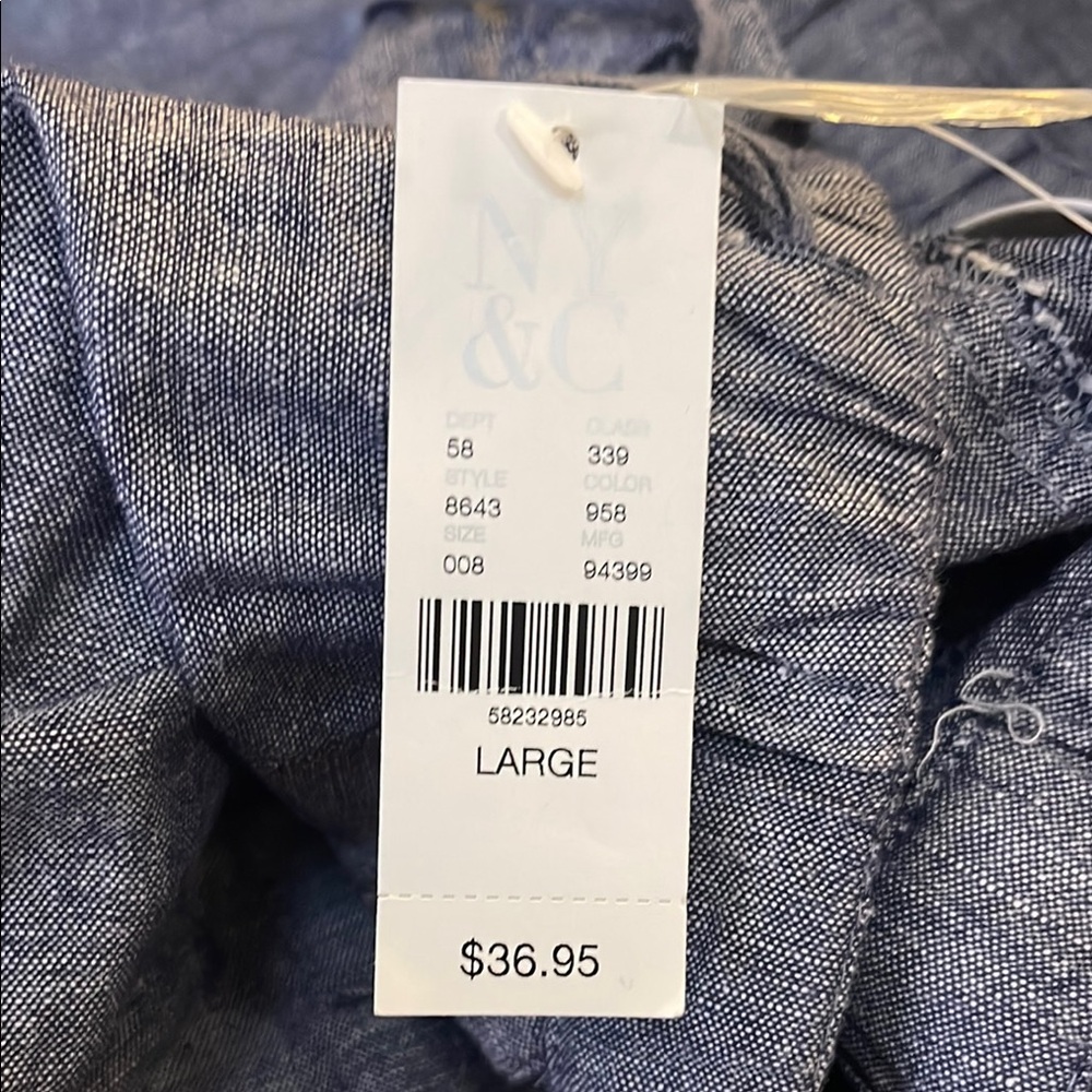 New York & Company Blue and White Boot Cut Pants - Picture 4 of 4